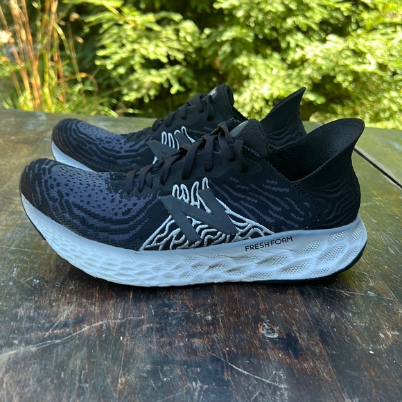New Balance Other - New Balance 1080 Fresh Foam knit running shoes men’s size 9 black, white & grey